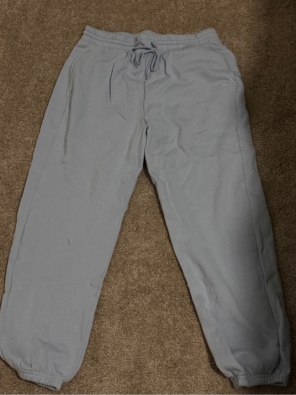 Light Blue Fleece Jogger Pants - Casual Comfort